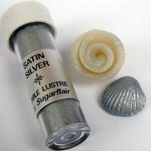 Sugarflair (2 g) Satin Silver 874 dortov - Sugarflair