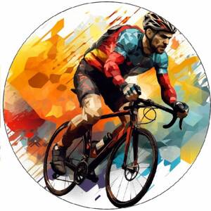 Cyklista z jedlého papiera 19,5 cm - Pictu Hap