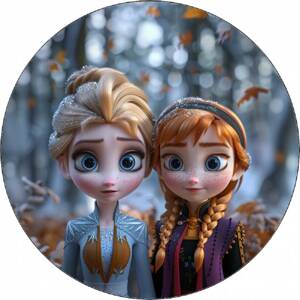 Jedlý papír Frozen Anna a Elsa 19,5 cm - Pictu Hap
