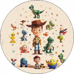 Jedlý papír Toy story Woody s hračkami-02 19,5 cm - Pictu Hap