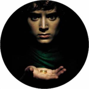Jedlý papír Pán prstenů Frodo na černém pozadí 19,5 cm - Pictu Hap