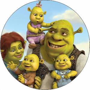 Jedlý papier Shrek a rodina 19,5 cm - Pictu Hap