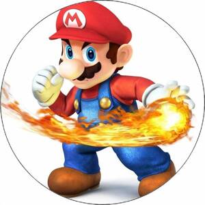 Jedlý papier Super Mario a ohnivá guľa 19,5 cm - Pictu Hap
