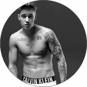 Jedlý papier Justin Bieber s tetovaním 19,5 cm - Pictu Hap