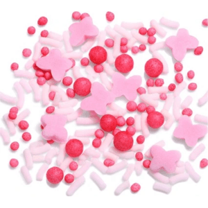 Cukor na zdobenie motýľov - ružový 100g - Saracino