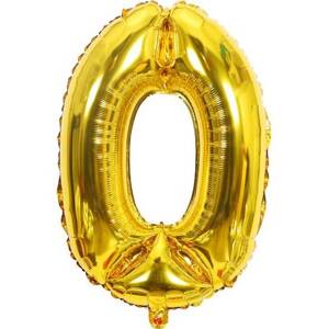 Fóliový balón číslo nula zlatý 102cm - Cakesicq