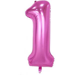 Fóliový balón číslo jedna ružový 102cm - Cakesicq