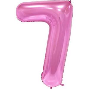 Fóliový balón číslo sedem ružový 102cm - Cakesicq