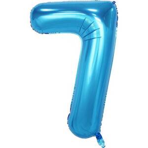 Fóliový balón číslo sedem modrý 102cm - Cakesicq