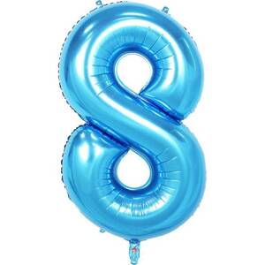 Fóliový balón číslo osem modrý 102cm - Cakesicq