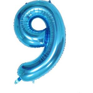 Fóliový balón číslo deväť modrý 102cm - Cakesicq