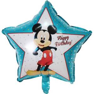 Fóliový balón v tvare hviezdy Mickey modrý 46 cm - Cakesicq