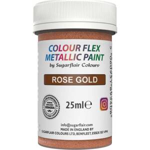 Gélová farba metalická ružovo zlatá 25ml - Sugarflair