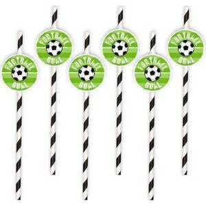 Futbalové slamky 6ks 19,5cm - Party Pal