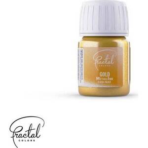 Tekutá metalická barva Fractal - Gold (30 ml) - dortis