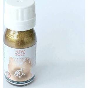 Food Colours Nová tekutá metalická farba Honey Gold (18 ml) bez E171 - dortis