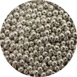 Strieborné cukrové perly malé (80 g) - dortis