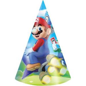 Párty papierová čiapka Mario 6ks - Cakesicq