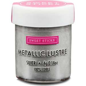 Metalická prachová farba Silver 4g - Sweet Sticks