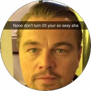 Jedlý papier Leonardo DiCaprio Nooooo dont turn 25 your so ... 19,5 cm - Pictu Hap
