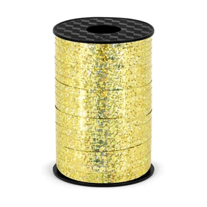 Stuha zlatá holografická 5 mm/225 m - PartyDeco