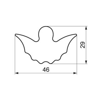Vykrajovačka anjel 4,6 × 2,9 cm
