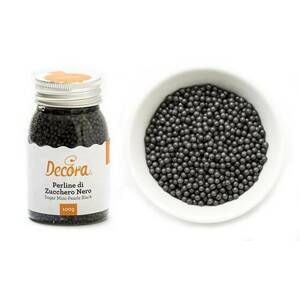 100 g malé cukrové perličky čierne - Decora