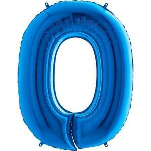 Nafukovací balónik číslo 0 modrý 102 cm extra veľký - Grabo
