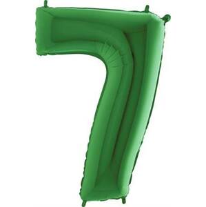 Nafukovací balónik číslo 7 zelený 102 cm extra veľký - Grabo