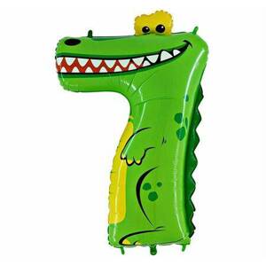 Nafukovací balónik krokodíl číslo 7 pre deti 102 cm - Grabo