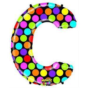 Nafukovací balónik písmeno C farebné 102 cm