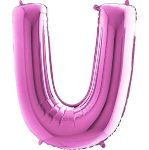 Nafukovací balónik písmeno U ružové 102 cm
