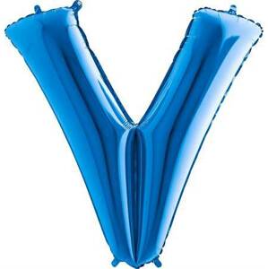 Nafukovací balónik písmeno V modré 102 cm