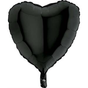Nafukovací balónik čierne srdce 46 cm - Grabo