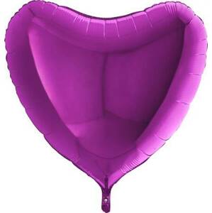 Nafukovací balónik fialové srdce 91 cm - Grabo