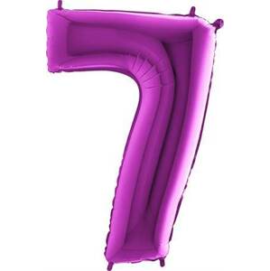 Nafukovací balónik číslo 7 fialový 102 cm extra veľký