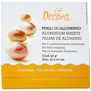 Fólia na balenie čokolád - oranžová 10 x 10 cm 150 ks - Decora