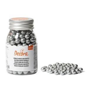Cukrové ozdoby strieborné perly 100 g - Decora