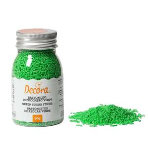 Cukrové ozdoby tyčinky zelené 90 g - Decora