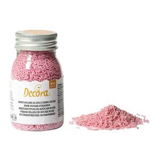 Cukrové ozdoby tyčinky ružové 90 g - Decora