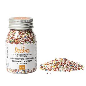 Cukrové ozdoby mini perličky 1,5 mm farebné 100 g - Decora