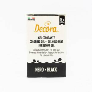 Gélová farba čierna 28 g - Decora