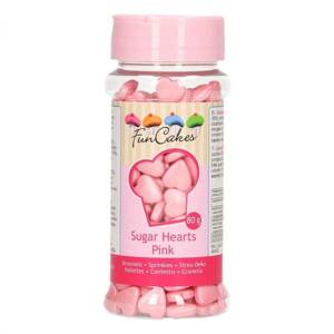 Cukrová posýpka ružové srdiečka 80 g