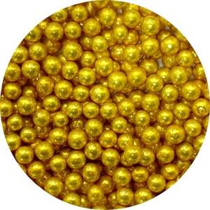 Cukrové perly zlaté stredné (50 g) AMO42 dortis - dortis