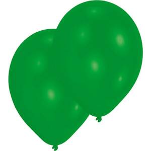 10 ks latexových balónikov zelenej farby 27,5 cm - Amscan