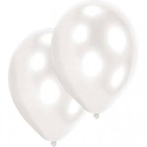 Latexové balóniky biele 10 ks 27,5 cm - Amscan