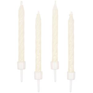Sviečky svetlé špirálové 10 ks 6 cm - Amscan