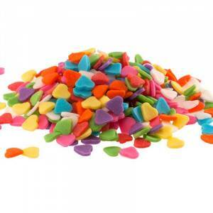 Cukrové srdiečka 100 g farebné - Dekora