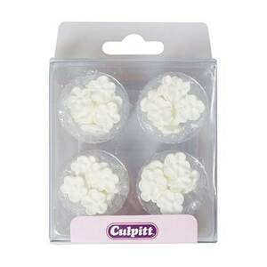 Cukrová dekorácia – Biele minikvety – 48 ks - Culpitt