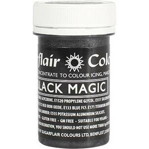 Gelová barva perleťová Sugarflair (25 g) Black Magic